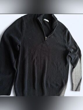 Sonoma Black Zip-Neck Sweater